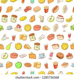 Set of thumbnails. Background for printing, design, web. Usable as icons. Seamless. Colored.