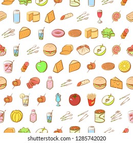 Set of thumbnails. Background for printing, design, web. Usable as icons. Seamless. Colored.