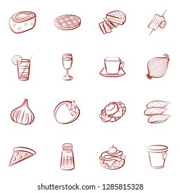 Set of thumbnails. Background for printing, design, web. Usable as icons. Binary color.