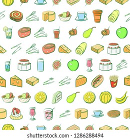 Set of thumbnails. Background for printing, design, web. Usable as icons. Seamless. Colored.