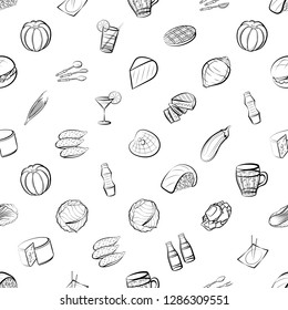 Set of thumbnails. Background for printing, design, web. Usable as icons. Seamless. Monochrome binary, black and white.