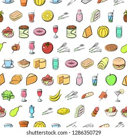 Set of thumbnails. Background for printing, design, web. Usable as icons. Seamless. Colored.