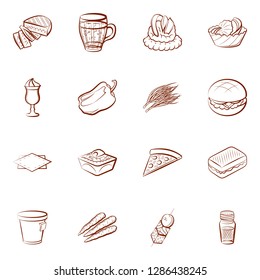 Set of thumbnails. Background for printing, design, web. Usable as icons. Binary color.