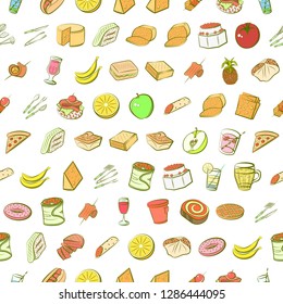 Set of thumbnails. Background for printing, design, web. Usable as icons. Seamless. Colored.