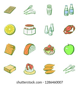 Set of thumbnails. Background for printing, design, web. Usable as icons. Colored.