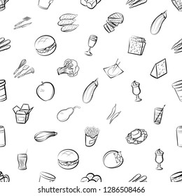 Set of thumbnails. Background for printing, design, web. Usable as icons. Seamless. Monochrome binary, black and white.