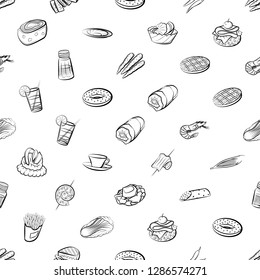 Set of thumbnails. Background for printing, design, web. Usable as icons. Seamless. Monochrome binary, black and white.