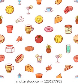 Set of thumbnails. Background for printing, design, web. Usable as icons. Seamless. Colored.