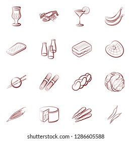 Set of thumbnails. Background for printing, design, web. Usable as icons. Binary color.