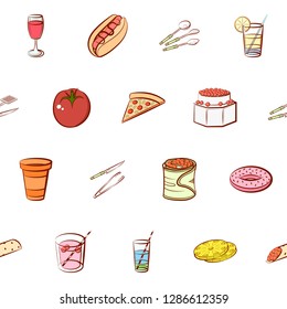 Set of thumbnails. Background for printing, design, web. Usable as icons. Seamless. Colored.
