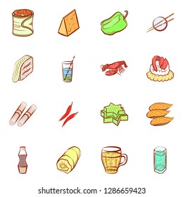 Set of thumbnails. Background for printing, design, web. Usable as icons. Colored.