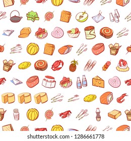 Set of thumbnails. Background for printing, design, web. Usable as icons. Seamless. Colored.