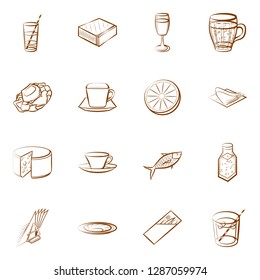 Set of thumbnails. Background for printing, design, web. Usable as icons. Binary color.
