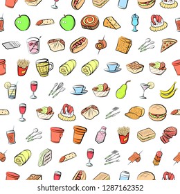 Set of thumbnails. Background for printing, design, web. Usable as icons. Seamless. Colored.