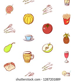 Set of thumbnails. Background for printing, design, web. Usable as icons. Seamless. Colored.