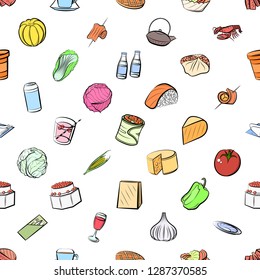 Set of thumbnails. Background for printing, design, web. Usable as icons. Seamless. Colored.