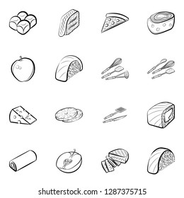 Set of thumbnails. Background for printing, design, web. Usable as icons. Monochrome binary, black and white.