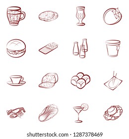 Set of thumbnails. Background for printing, design, web. Usable as icons. Binary color.