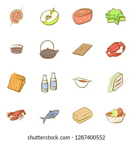 Set of thumbnails. Background for printing, design, web. Usable as icons. Colored.