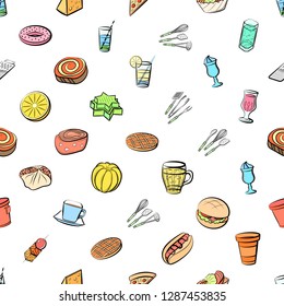 Set of thumbnails. Background for printing, design, web. Usable as icons. Seamless. Colored.