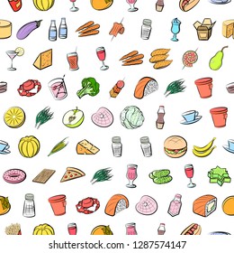 Set of thumbnails. Background for printing, design, web. Usable as icons. Seamless. Colored.