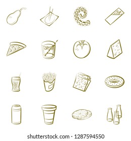 Set of thumbnails. Background for printing, design, web. Usable as icons. Binary color.