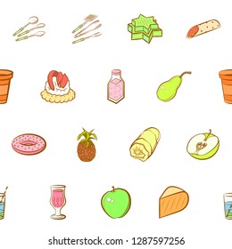 Set of thumbnails. Background for printing, design, web. Usable as icons. Seamless. Colored.