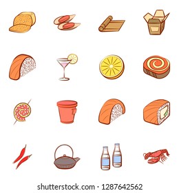 Set of thumbnails. Background for printing, design, web. Usable as icons. Colored.