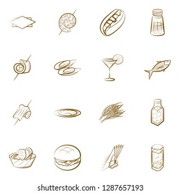 Set of thumbnails. Background for printing, design, web. Usable as icons. Binary color.