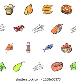 Set of thumbnails. Background for printing, design, web. Usable as icons. Seamless. Colored.