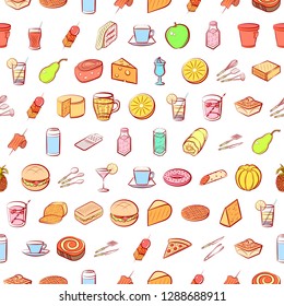 Set of thumbnails. Background for printing, design, web. Usable as icons. Seamless. Colored.