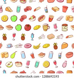 Set of thumbnails. Background for printing, design, web. Usable as icons. Seamless. Colored.