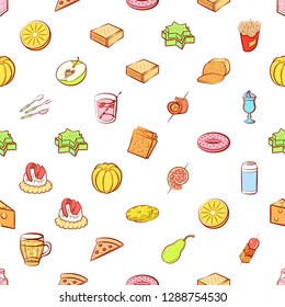Set of thumbnails. Background for printing, design, web. Usable as icons. Seamless. Colored.