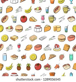 Set of thumbnails. Background for printing, design, web. Usable as icons. Seamless. Colored.