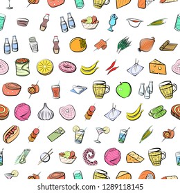 Set of thumbnails. Background for printing, design, web. Usable as icons. Seamless. Colored.