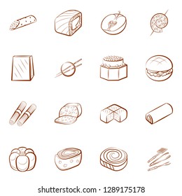 Set of thumbnails. Background for printing, design, web. Usable as icons. Binary color.