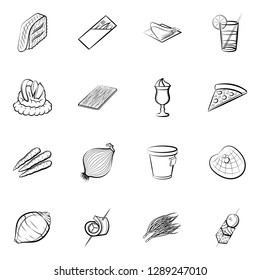 Set of thumbnails. Background for printing, design, web. Usable as icons. Monochrome binary, black and white.
