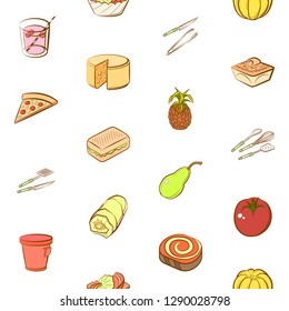 Set of thumbnails. Background for printing, design, web. Usable as icons. Seamless. Colored.