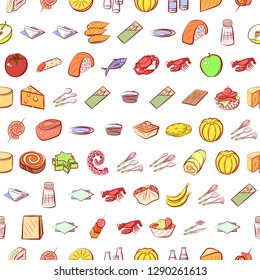 Set of thumbnails. Background for printing, design, web. Usable as icons. Seamless. Colored.