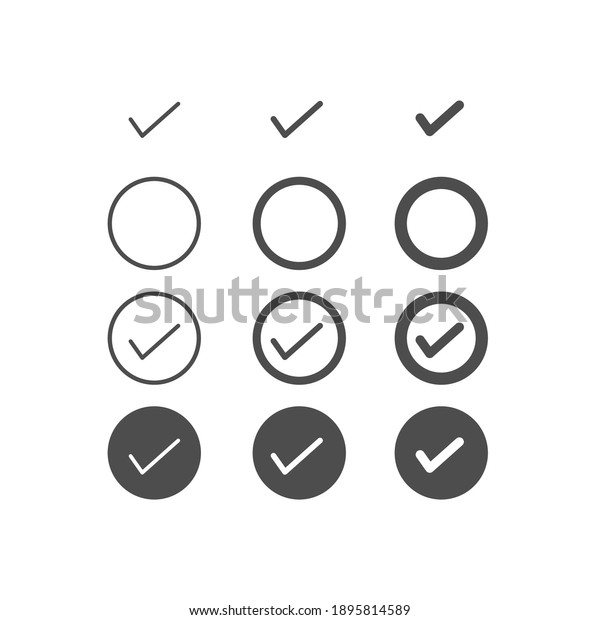 Set of tick or check
icon
