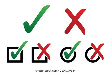 conjunto de marcas y cruces