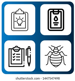 Set Of Tick Icons Such As Clipboard, Checklist, Bed Bug , Tick