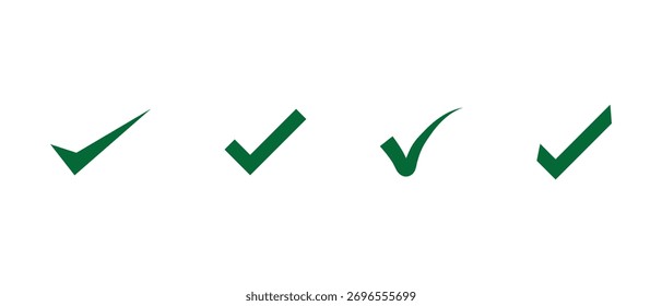 Conjunto de icono de marca de verificación, icono de marca de verificación Aceptar icono aprobado Icono de diseño de símbolo OK.