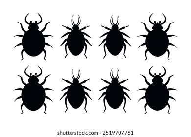 A set of Tick silhouette