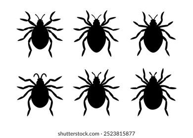 Un conjunto de silueta de Tick