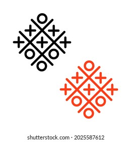 Set von Tick Tack Toe Vektorsymbol Illustration Hintergrund. Stocklogo