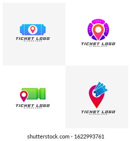 Set of Ticket Center Logo Template Design Vector, Creative design, Icon symbol