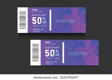 set of ticket gift voucher discount coupon for sale, concert pass, festival ticket