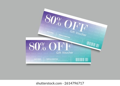 set of ticket gift voucher discount coupon for sale, concert pass, festival ticket