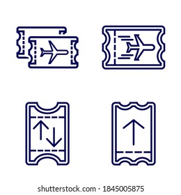 Set of Ticket icon design logo vector template, Icon Symbol, Creative design concept